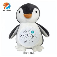 Baby Soother Penguin Plush Infant Toy with Soothing Sounds Starlight Nightlight Toys