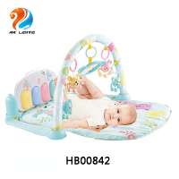 2020 New musical piano mat baby fitness rack baby activity play gym mat pink and blue color with EN71 certificate