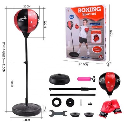 Manufacturing Amazon hot selling children standing punching ball free standing kids boxing set punching speed ball