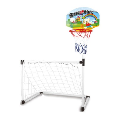 2 in 1 multifunctional football door and basketball goal with ball kids toy