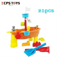 2018 summer beach toy sand water table wholesale Shantou funny pirate boat beach toys for outdoor play