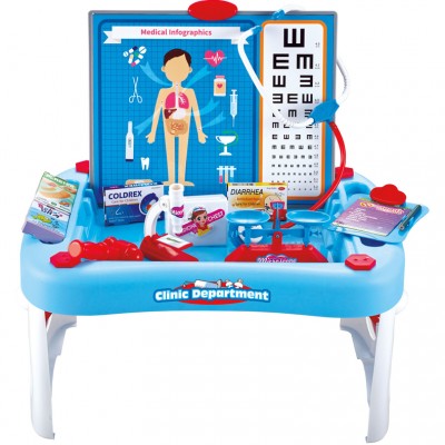 Play House &Pre-school Toys plastic doctor medical play set doctor table ser for kids