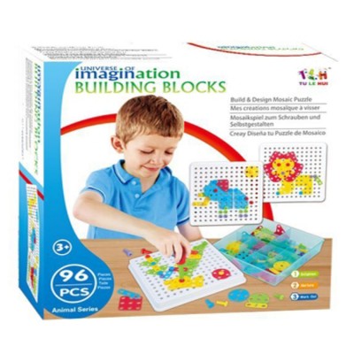 Build & Design Mosaic Puzzle Intelligence Building Blocks