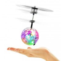 Mini flying toys plastic induction radio control flying ball helicopter with light