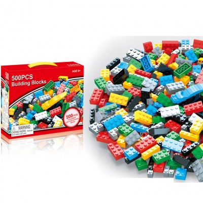 Hot ABS safe material Educational bulk 500pcs building block for kids