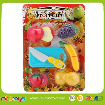 2017 wholesale plastic funny cutting food play house toy set with environmental protection material