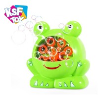 electric cartoon frog outdoor automatic blowing bubble machine toy with 120ML bubble soap water