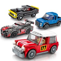 198pcs Classic famous Race Cars Building Bricks blocks with dolls